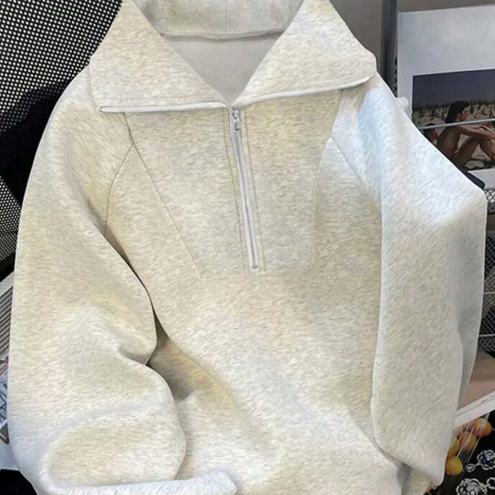 Cozy Cream Quarter-Zip Pullover